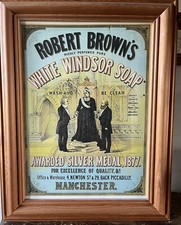 Imperial Publishing Reproduction Advert Robert Browns White Windsor Soap Framed