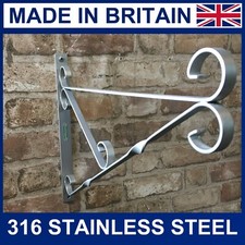 16 inch 316 grade stainless steel hanging basket brackets heavy duty