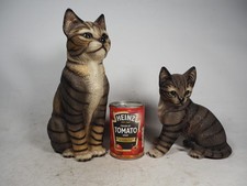 2 x Vintage Porcelain Tabby
