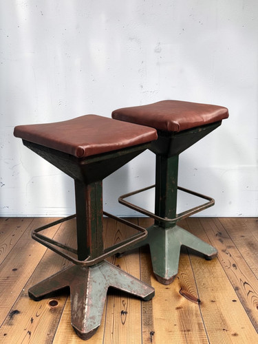 Industrial steel bar - industrial, stools
