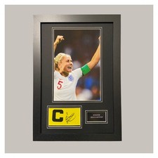 Hand Signed Steph Houghton Captains Armband Display England + Coa