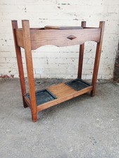 Arts and Crafts Oak Hall Stand, Umbrella Stand, 