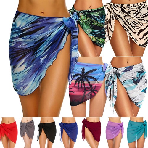 Sarong beach cover sheer - cover, up