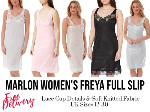 Ladies full slip - lace, cup
