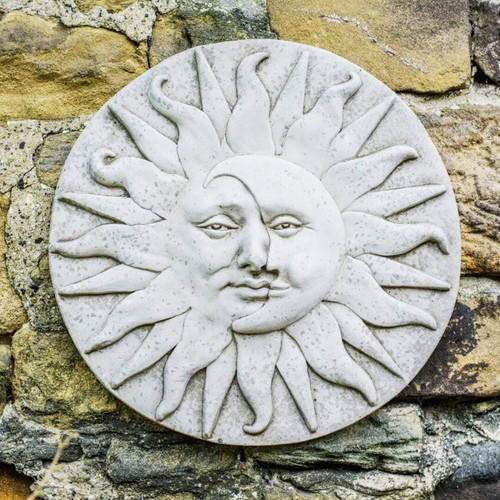 Large sun and moon plaque - moon,