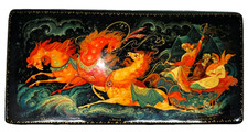 Russian Lacquer Box--Vintage