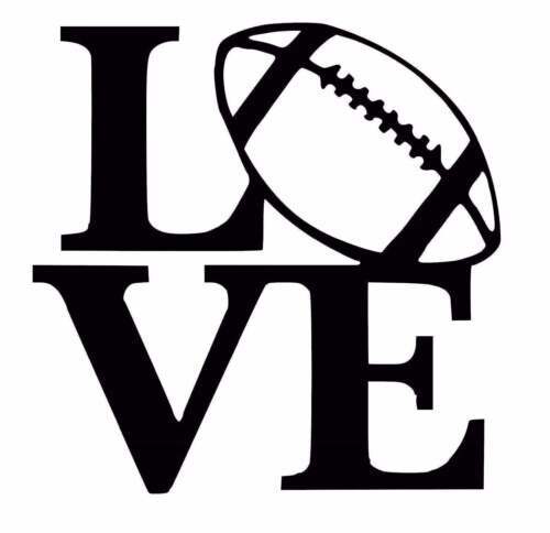 Huge love rugby sport decal - sport,