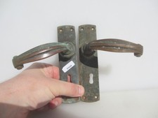 Vintage brass lever door - vintage,