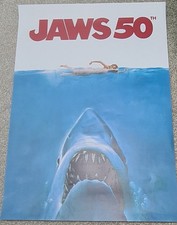 Jaws Original Cinema Movie Poster 17x24 2025 50th Anniversary - Brand New