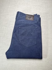 M&S Marks & Spencer Chino Zip Trousers Navy Cotton Men’s W32/L31 Straight [38]