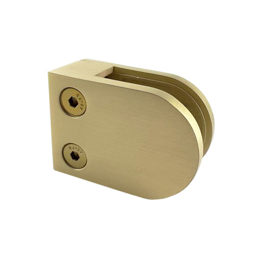 Satin brass staircase glass - /,