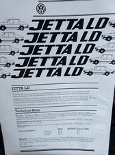 VW Volkswagen Jetta LD Diesel Range Car Sales Info Brochure Frameable
