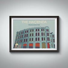 Hacienda Manchester Travel Poster - Framed - Vintage - Bucket List Prints