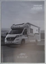 LAIKA Motorhome Specifications Data Brochure 2018. KREOS.ECOVIP.KOSMO. 48 pages.