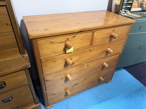 Antique victorian pine chest - antique,