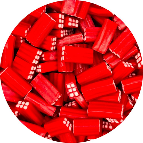 Red strawberry bricks fondant - red,