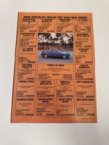 Original 1985 mk1 - mk1, toyota