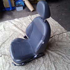 BMW Mini R52/R53 2000-06 Passenger/Left/NS Panther Black Half Leather Front Seat