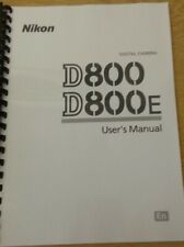 NIKON D800 D800E DIGITAL CAMERA FULLY PRINTED INSTRUCTION MANUAL 472  PAGES A4