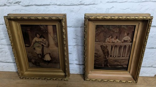 Pair victorian crystoleums - pair,