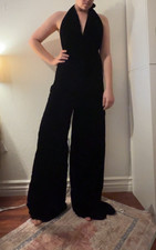 ZARA Womens Black Velvet Open