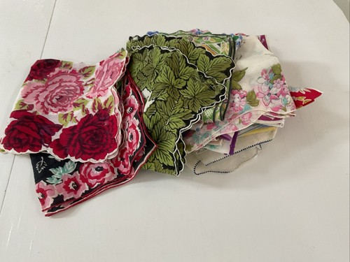 Vintage hankies handkerchiefs - vintage,