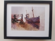 David Weston print 'The Timothy Richard At Walberswick, Suffolk'  FRAMED