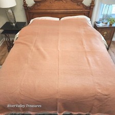 Wool Blanket Vtg Antique