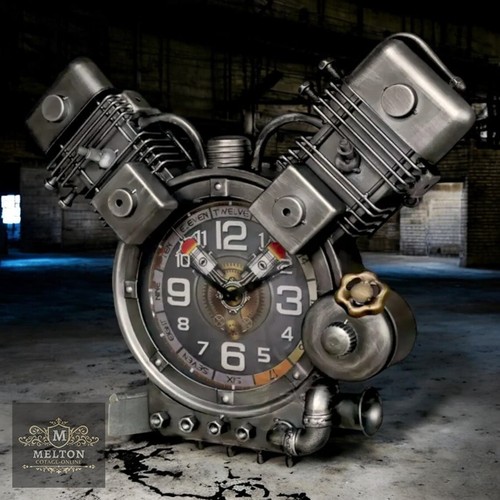 Industrial engine wall clock - wall,