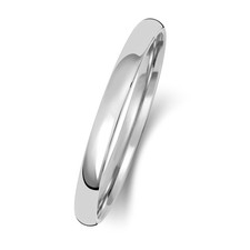 Wedding Band/Ring 9ct Carat White Gold Men/Ladies 2mm Slight Court Comfort