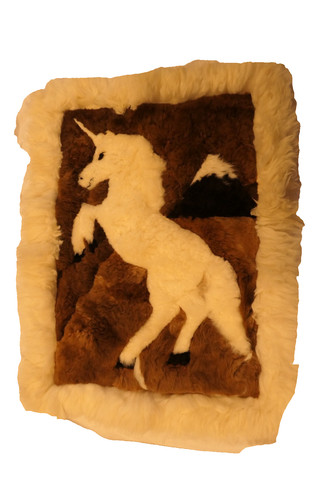 Alpaca fur wall hanging - fur,