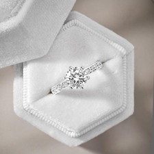 1.94 ct Round Cut Pave 6 Prong