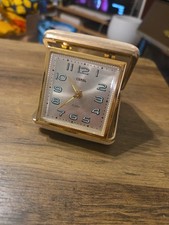 Vintage coral travel alarm clock Fully Working 
