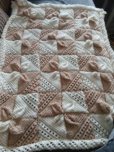 Hand knitted baby blanket - knitted,