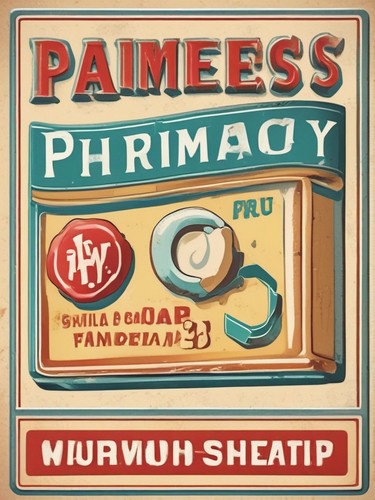 Vintage pharmacy sign - vintage,