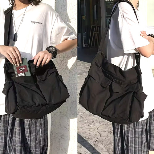 Canvas messenger shoulder - messenger, bag