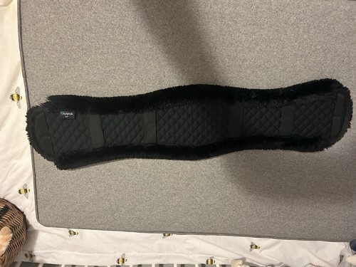 Arma black quilted faux