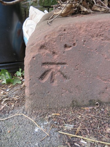 Photo 6x4 bench mark - in, queens