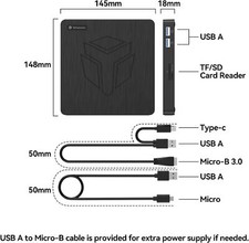 Portable External CD/DVD Drive