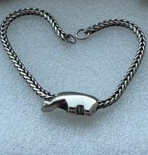 Authentic Sterling silver TROLLBEADS 16cm bracelet  + Polar bear. New. No clasp
