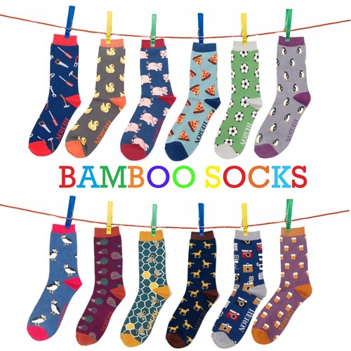 Colourful men bamboo socks - bamboo,