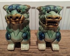 Pair vintage foo dogs - vintage,