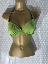 Womens Jasper Conran Uk 34C Green Padded Halter Underwired Swim Bikini Top