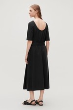 COS Long A-Line Black Cotton