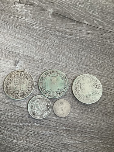 Victorian silver coins - 5,