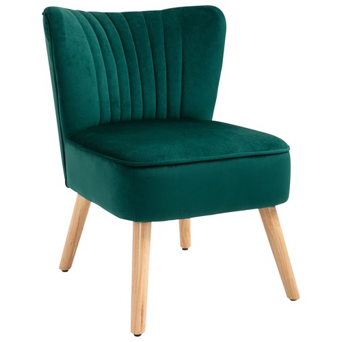 Homcom velvet accent chair - velvet,