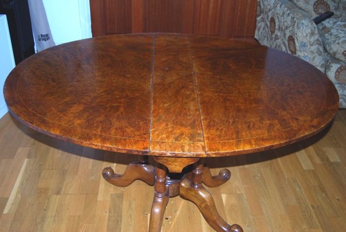 Antique burr walnut pedestal - antique,