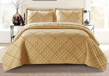 Embossed quilted bedspread bed - bedspread,