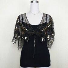 Sequin Lady Black Retro Cape