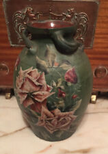 Arts and crafts Brannam Barum three handled vase - Hand Painted terracotta vase